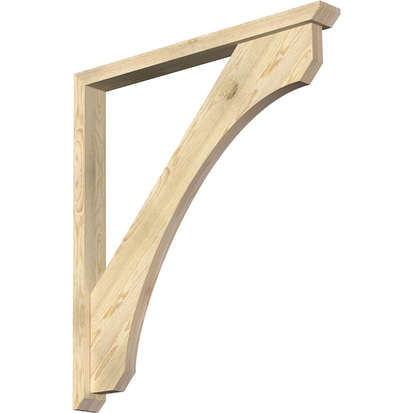 Ekena Millwork Legacy Slat Rough Sawn Bracket w/ Offset Brace, Douglas Fir, 4"W x 40"D x 44"H BKT0402X40X44LEC06RDF - main